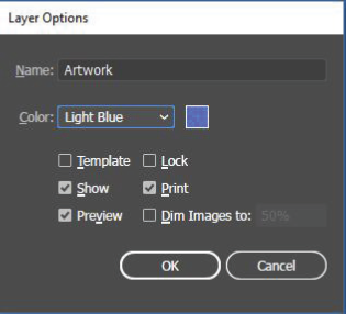 Layer Options Blue