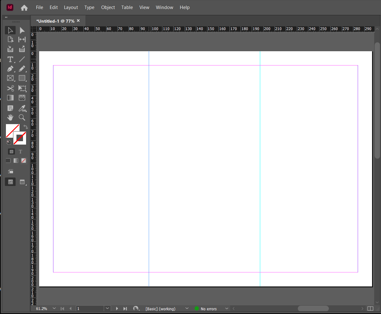 How to set up panel widths for folded leaflets
