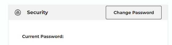 Change password section Tradeprint
