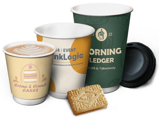 Branded paper cups artwork
